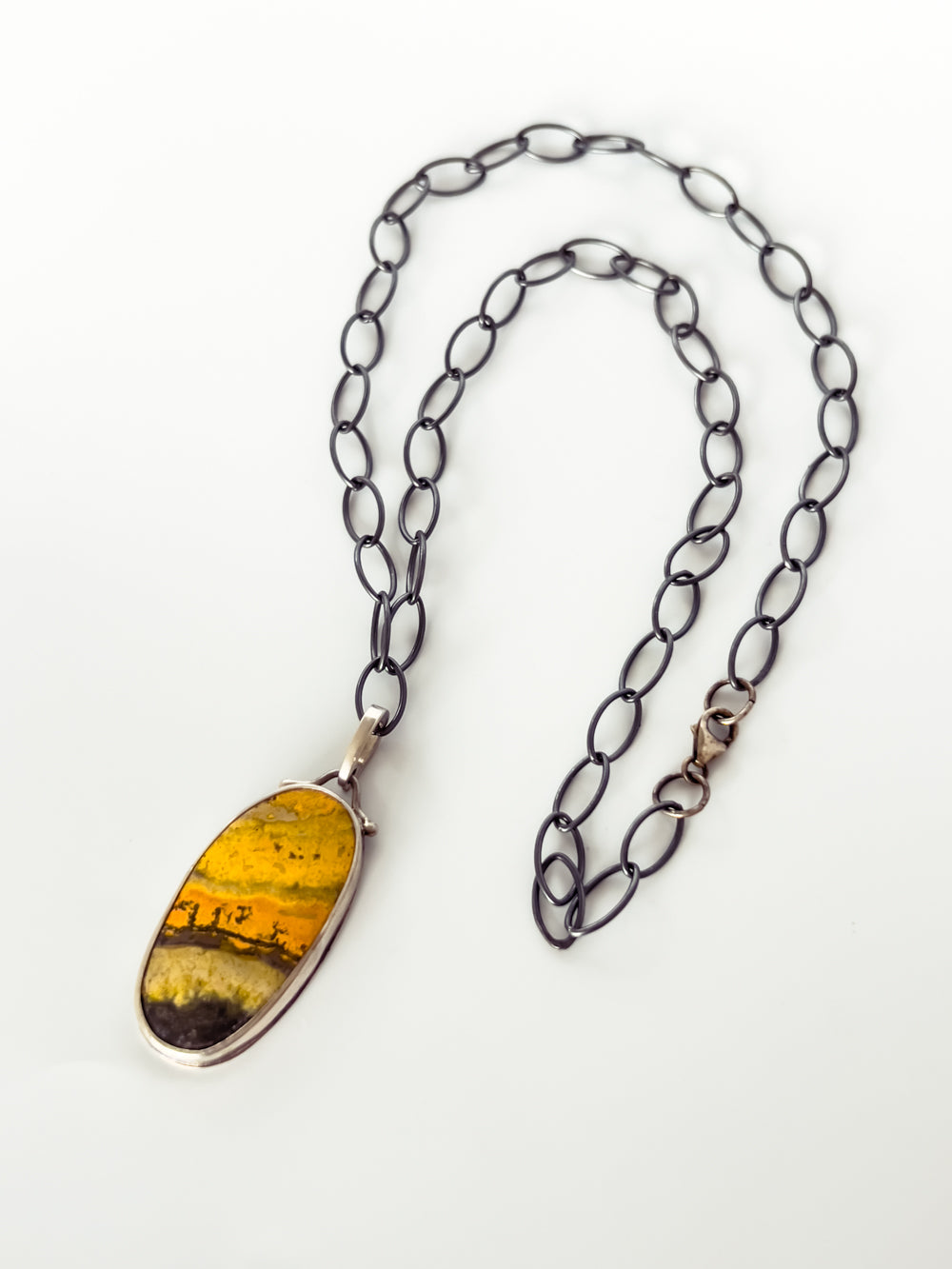Bumblebee Jasper Pendant Necklace