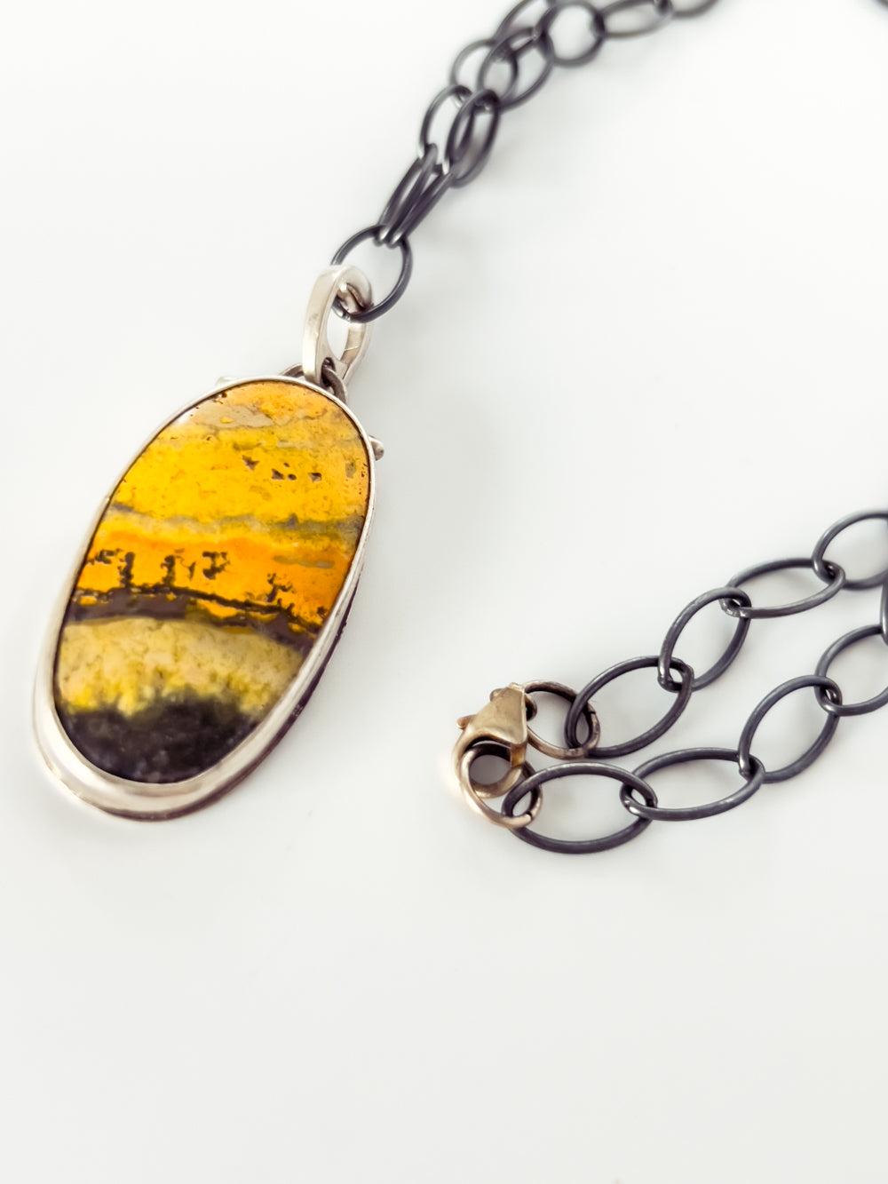 Bumblebee Jasper Pendant Necklace