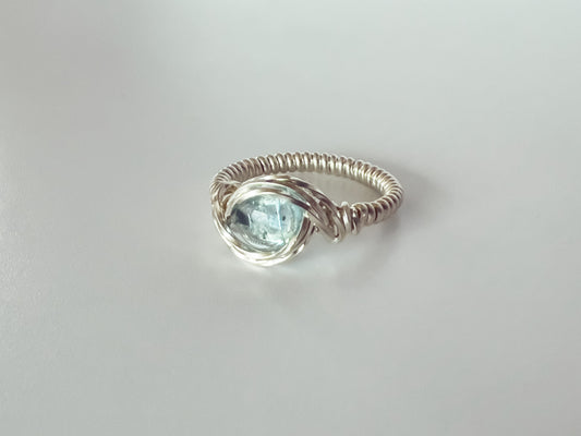 Aquamarine Sterling Silver Ring