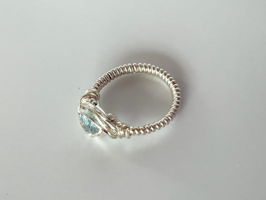 Aquamarine Sterling Silver Ring