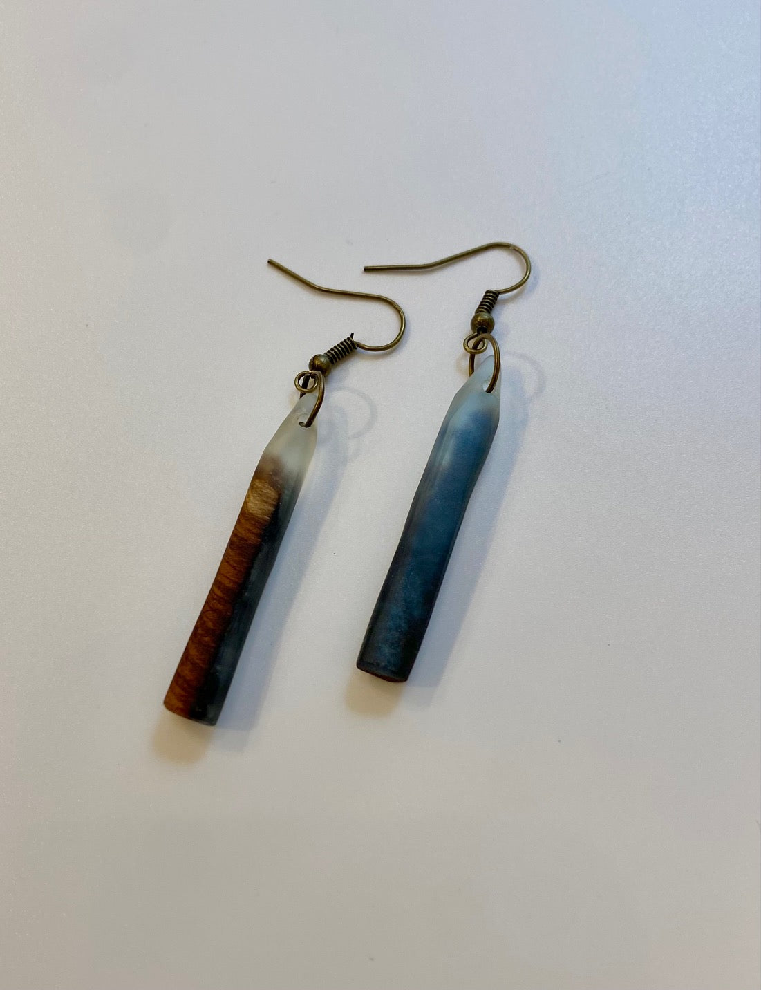 Wood and Resin Earrings