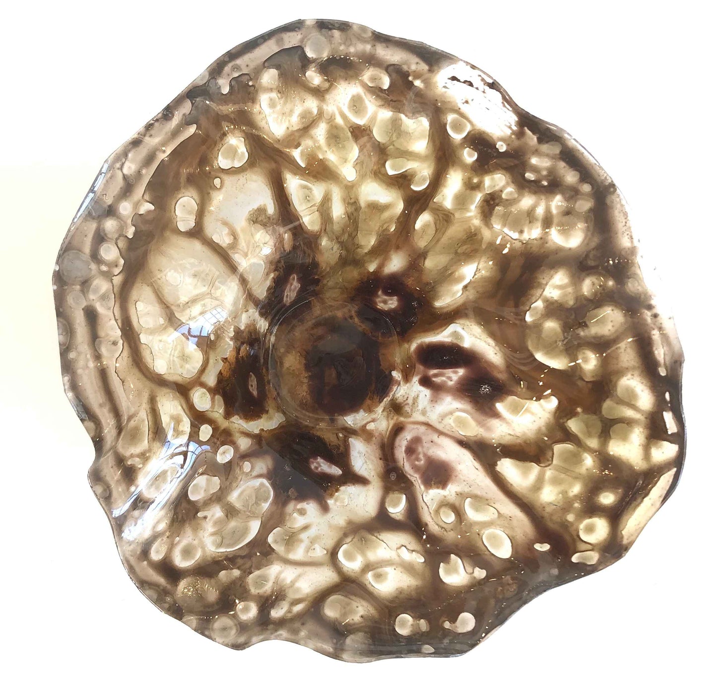 Extra Small Amber Brown Wall Flower