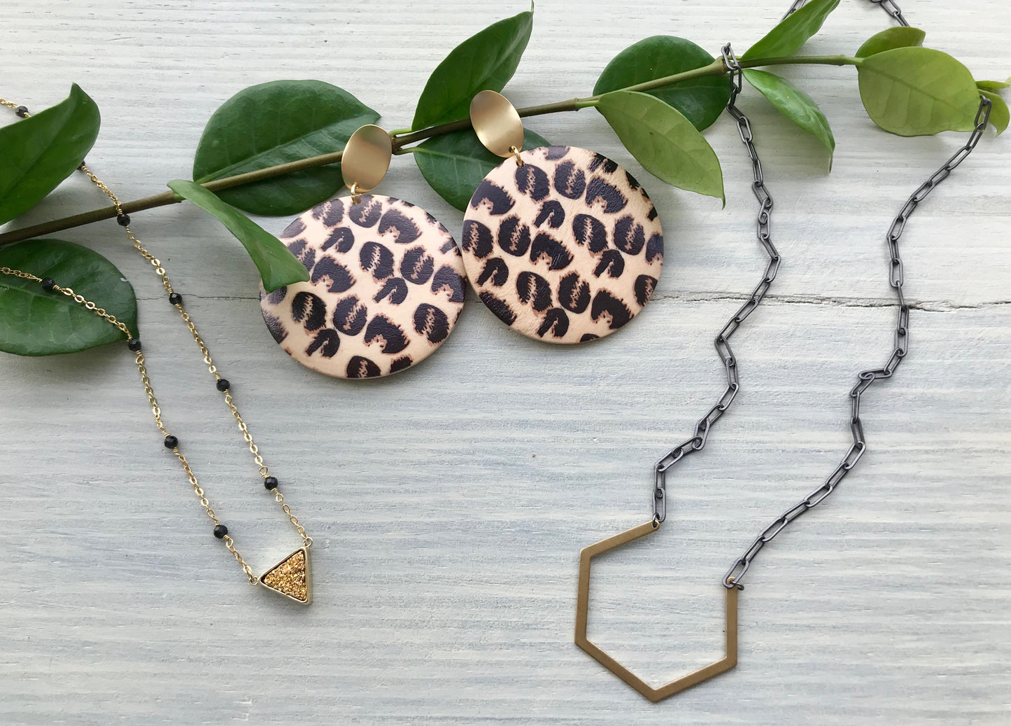 Open Hexagon Necklace