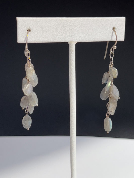 Labradorite Beaded Earrings