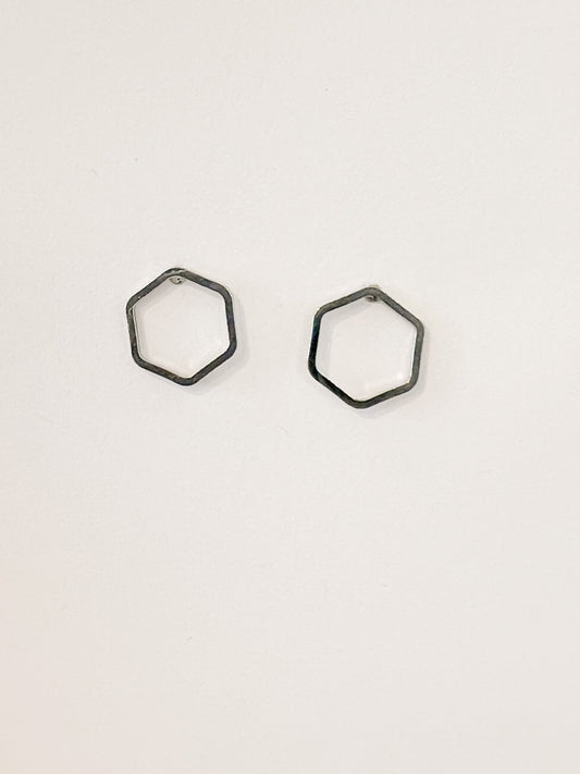 Hexagon Stud Earrings