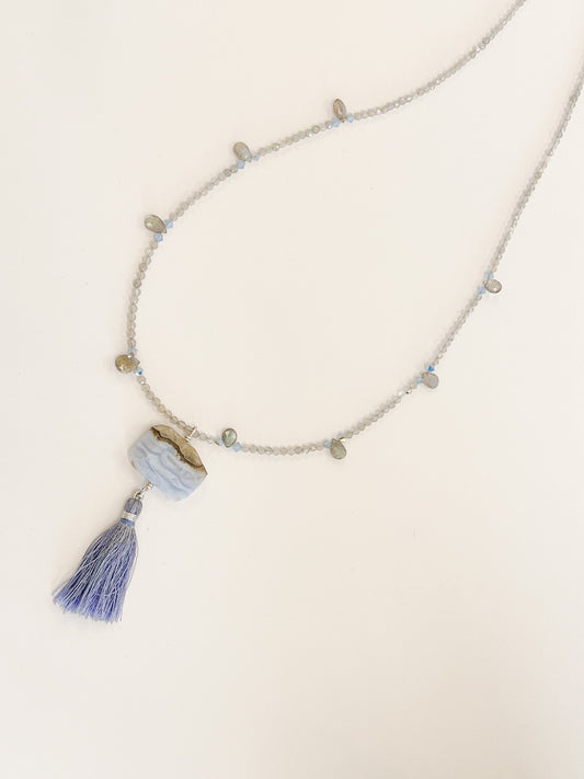 Blue Lace Agate Necklace
