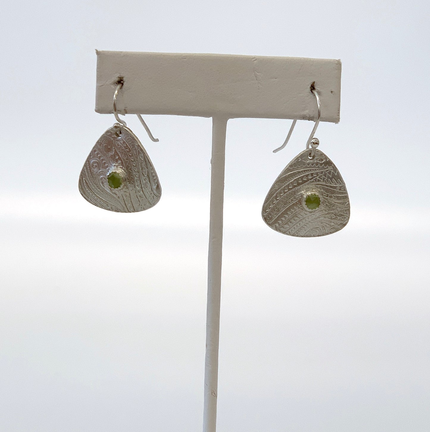 Triangle Peridot Earrings
