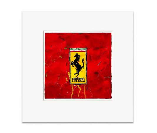 Red Ferrari Abstracted