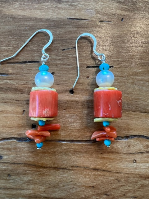 Coral Earrings