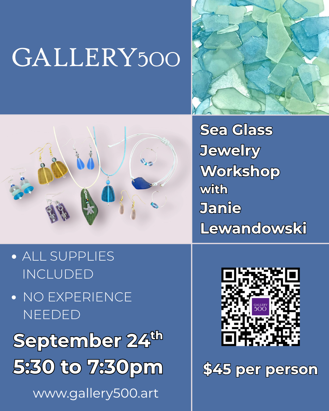 Sea Glass Jewelry Workshop with Janie Lewandowski