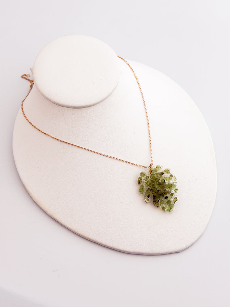 Peridot Monsterra Necklace