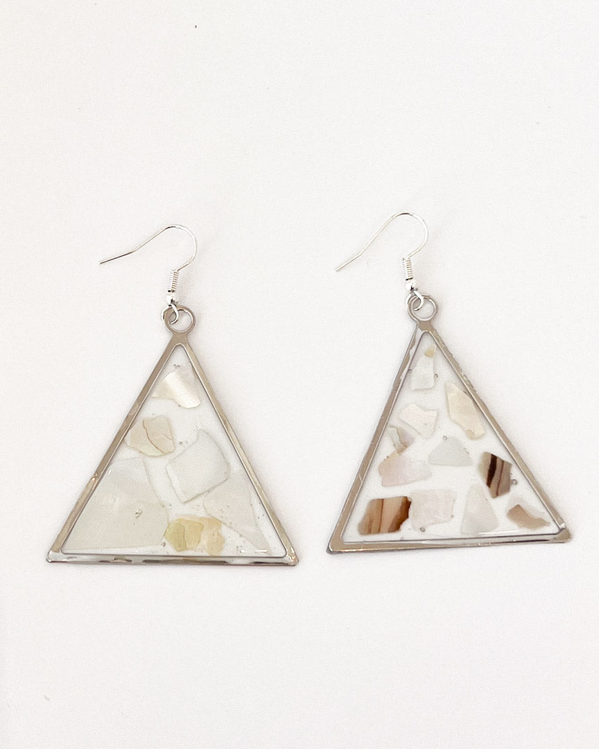 Seashell Triangle Earrings