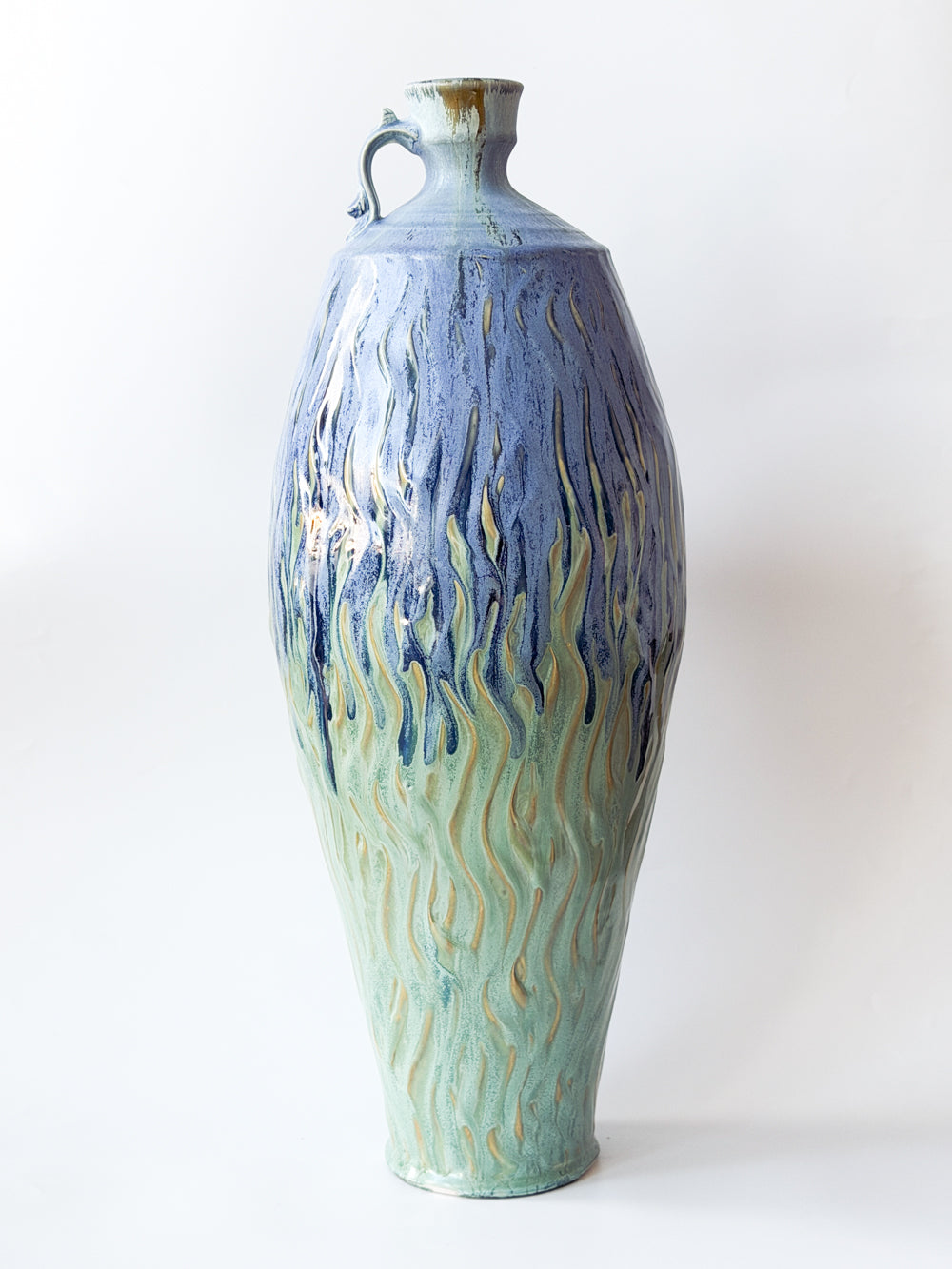 Large Vase - Copper Blue Matte