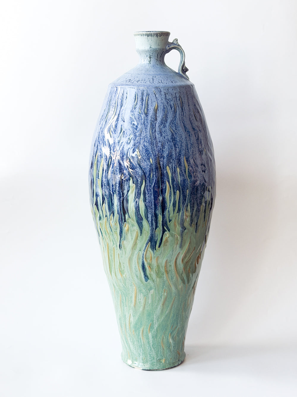 Large Vase - Copper Blue Matte