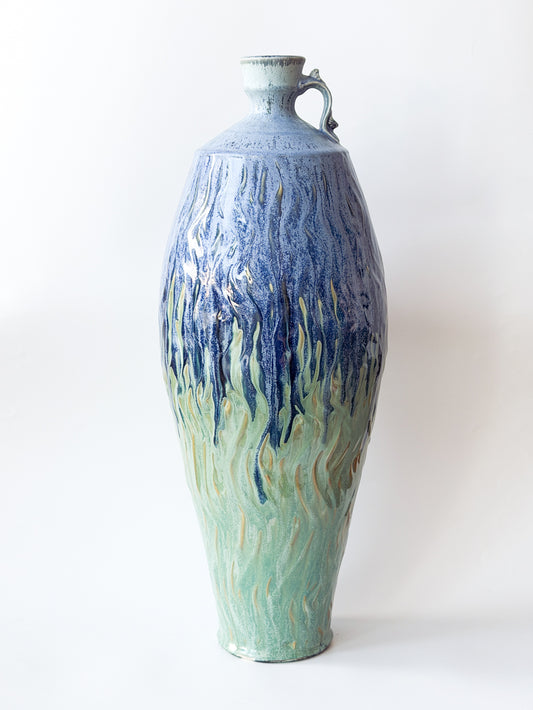 Large Vase - Copper Blue Matte