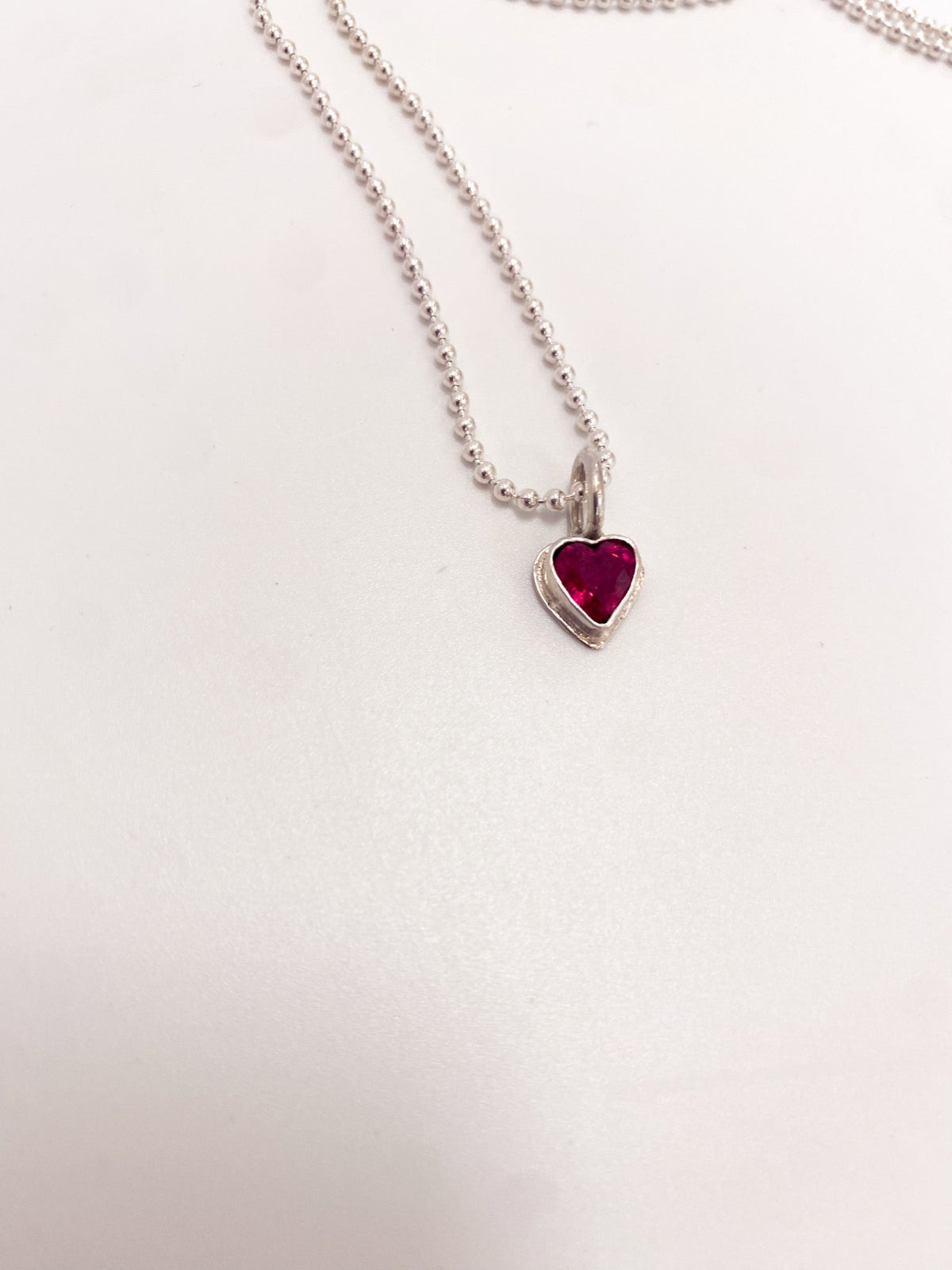 Ruby Heart Necklacee