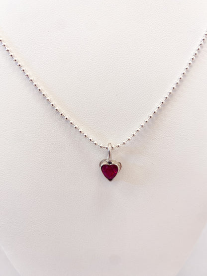 Ruby Heart Necklacee