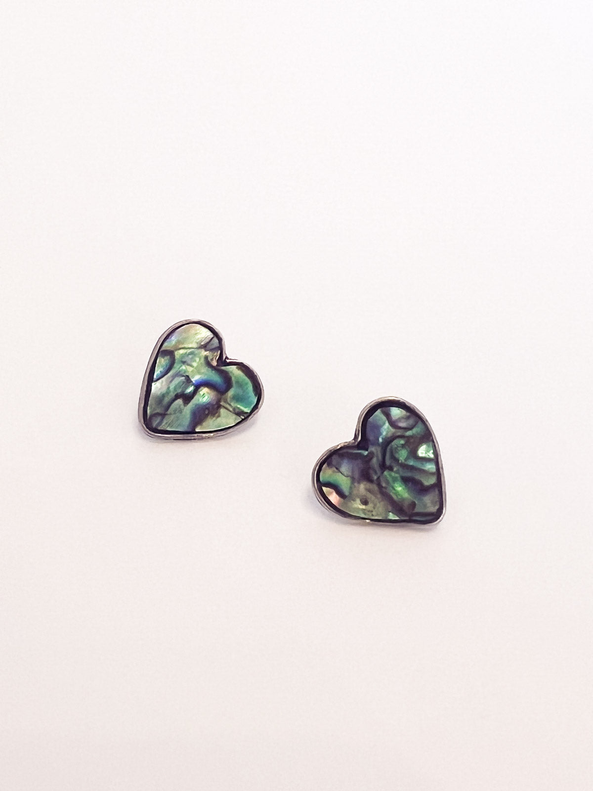 Iridescent Heart Earrings