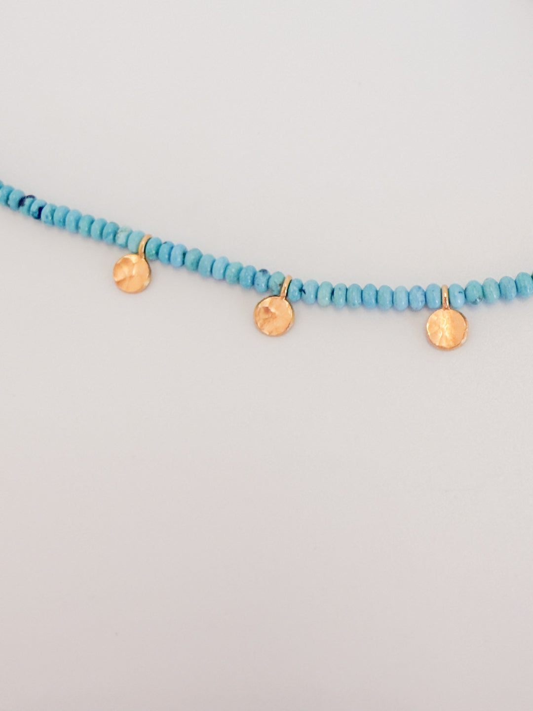 Ammolite Fossil with Turquoise Necklace