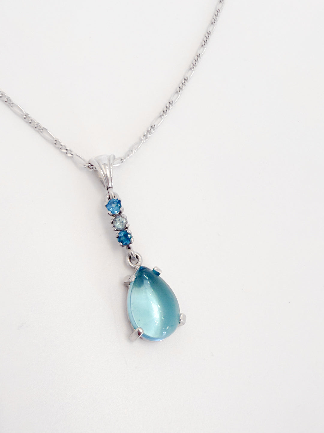 Blue Topaz Teardrop Necklace