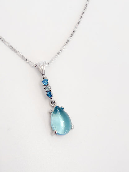 Blue Topaz Teardrop Necklace