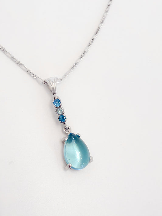 Blue Topaz Teardrop Necklace