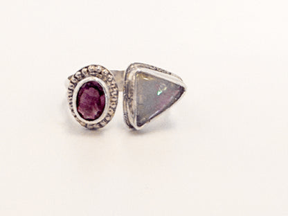 Amethyst and Opal Ring