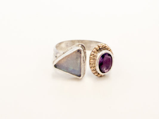 Amethyst and Opal Ring