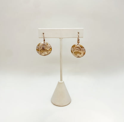 Silver and Gold Dome Earrings