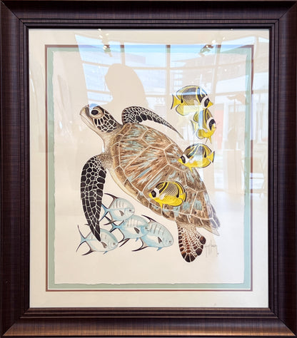 Green Turtle and Butterfly Fish