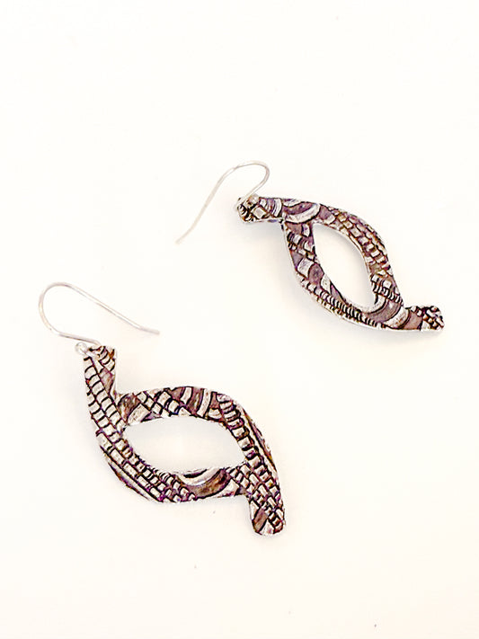 Fine Silver Abstract Earrings