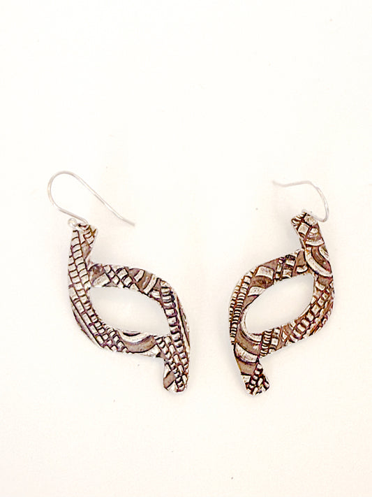 Fine Silver Abstract Earrings