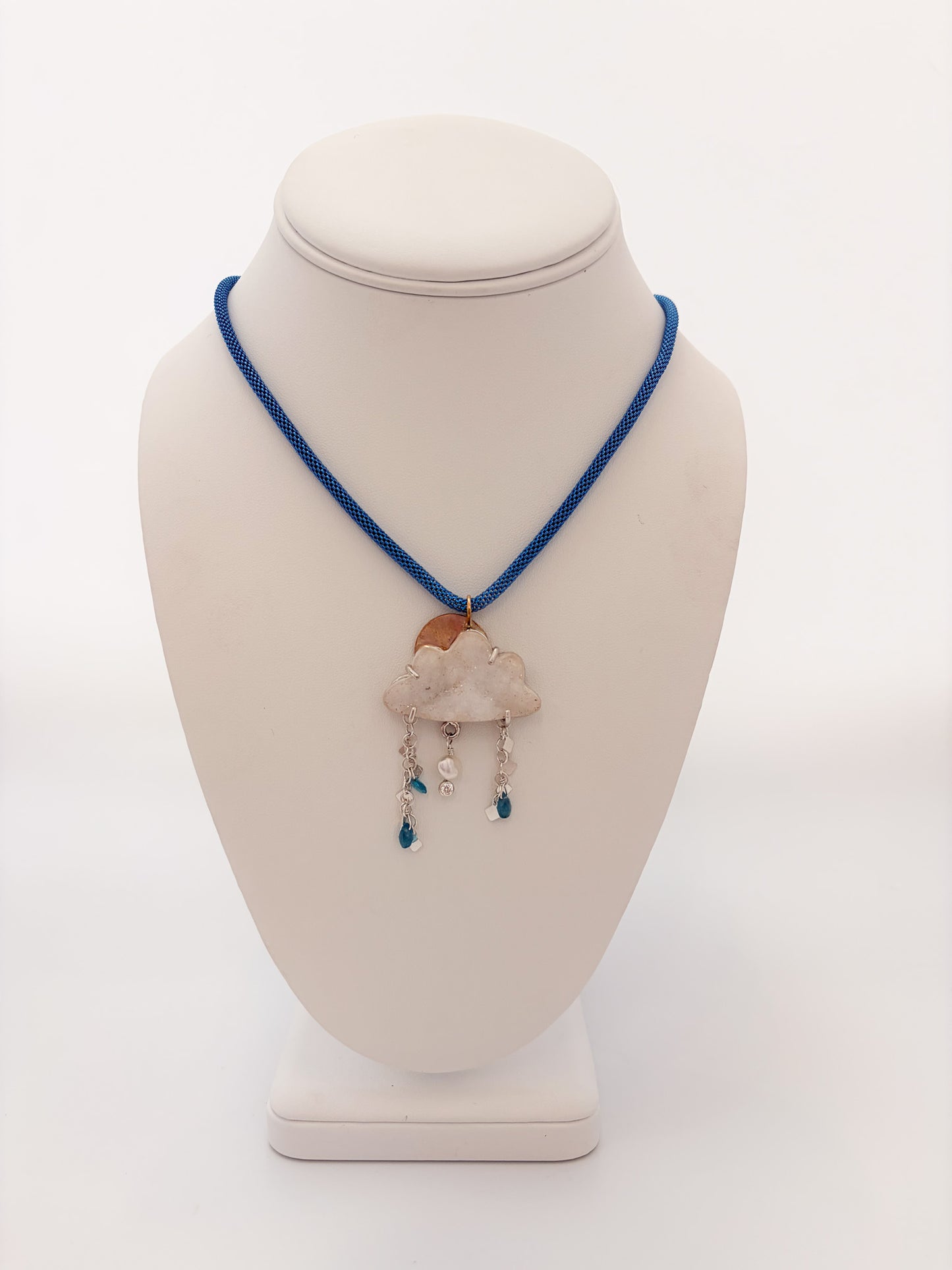 Druzy Cloud Blue Necklace