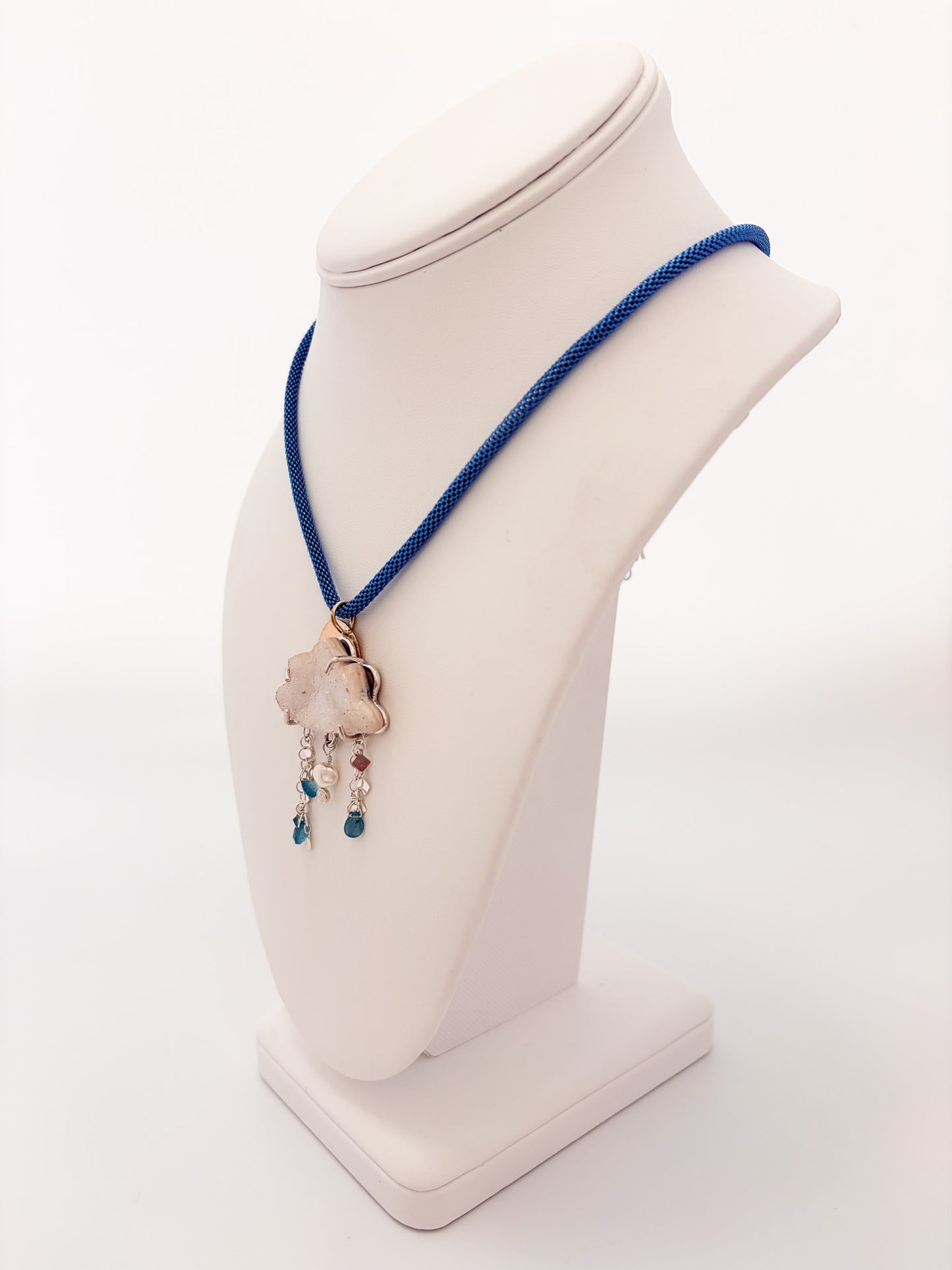 Druzy Cloud Blue Necklace