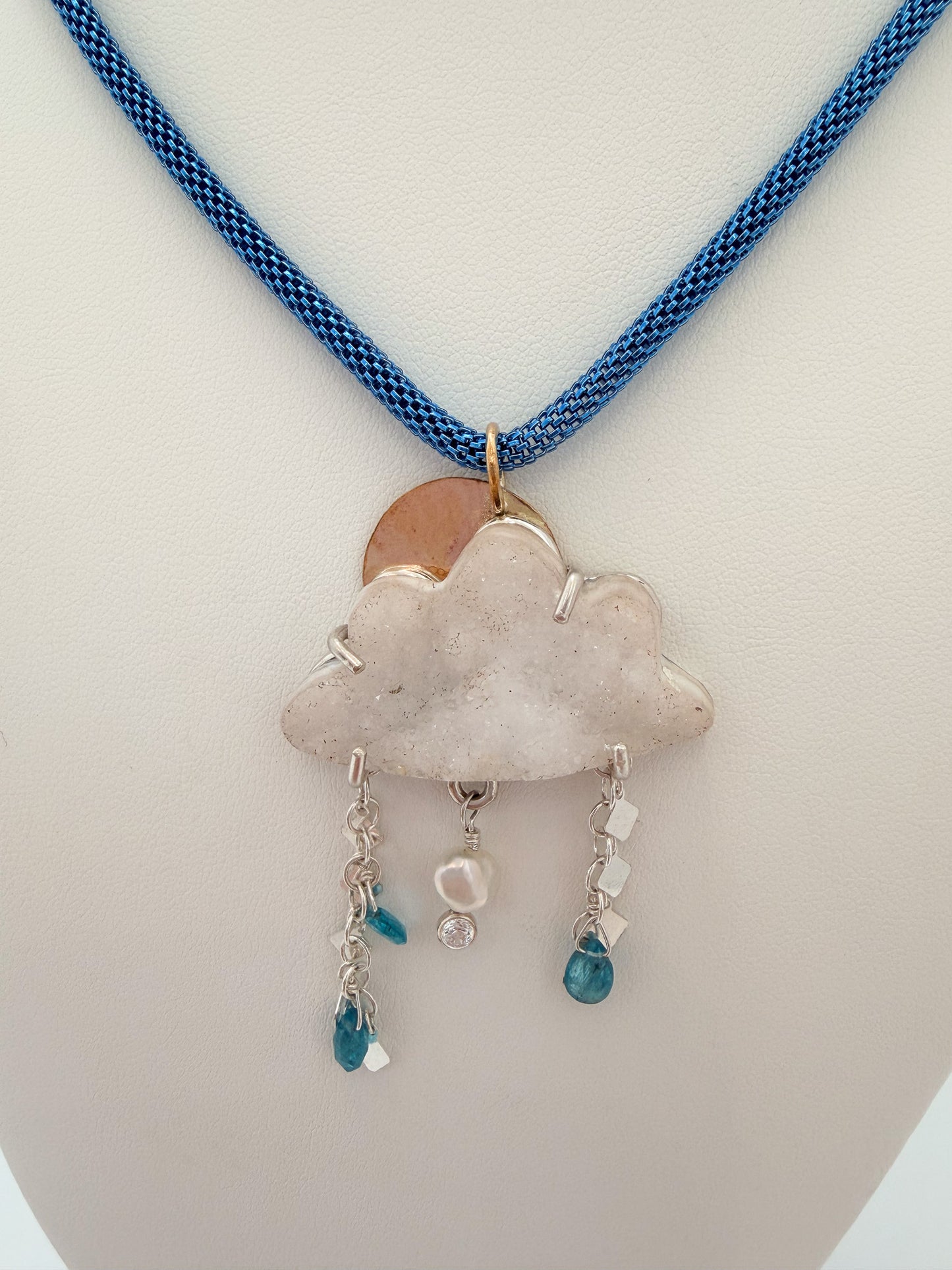 Druzy Cloud Blue Necklace