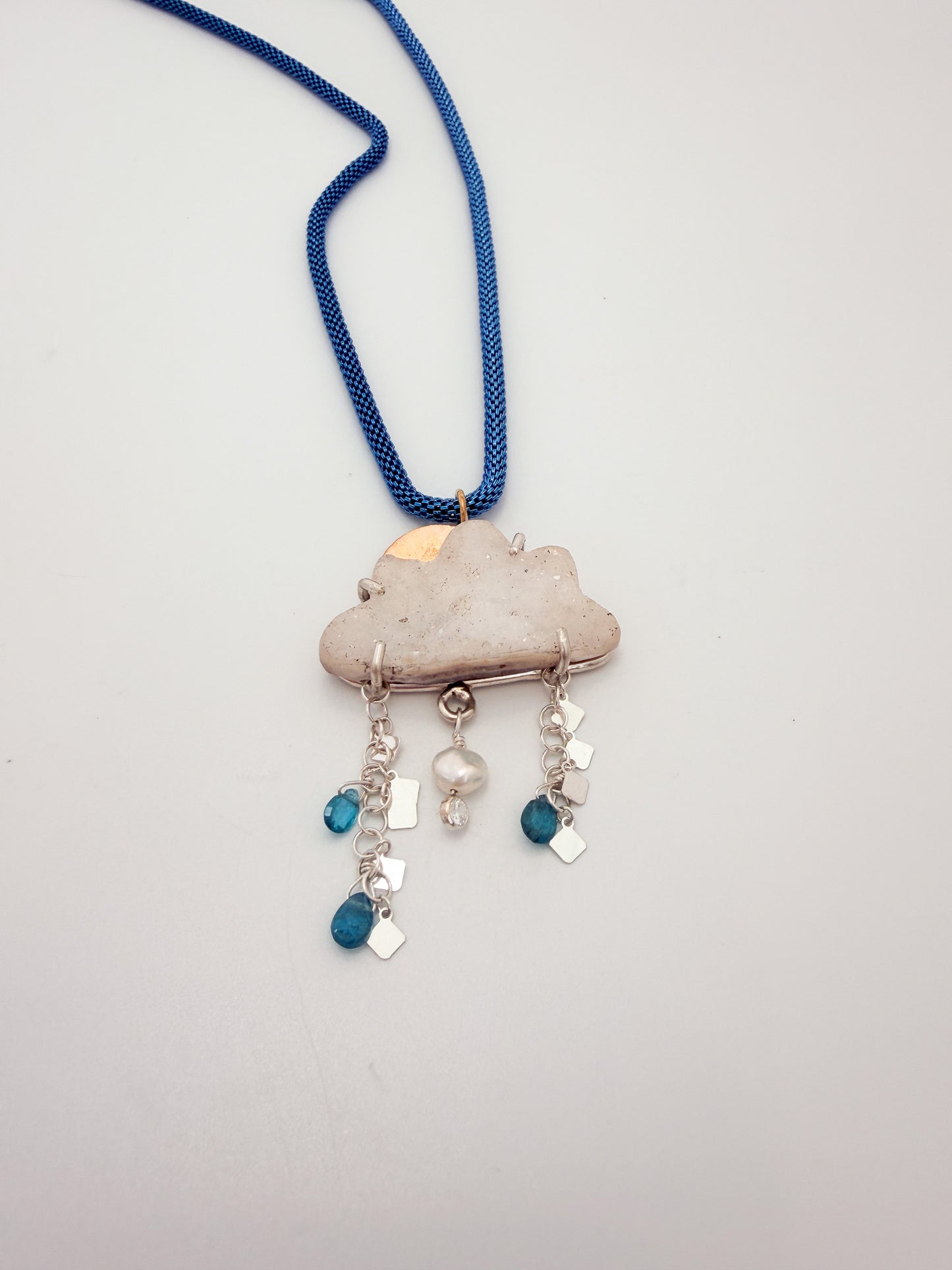 Druzy Cloud Blue Necklace