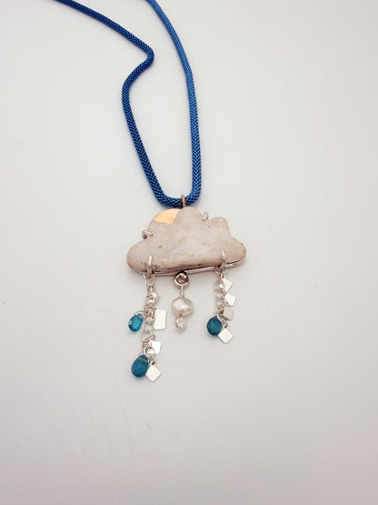 Druzy Cloud Blue Necklace