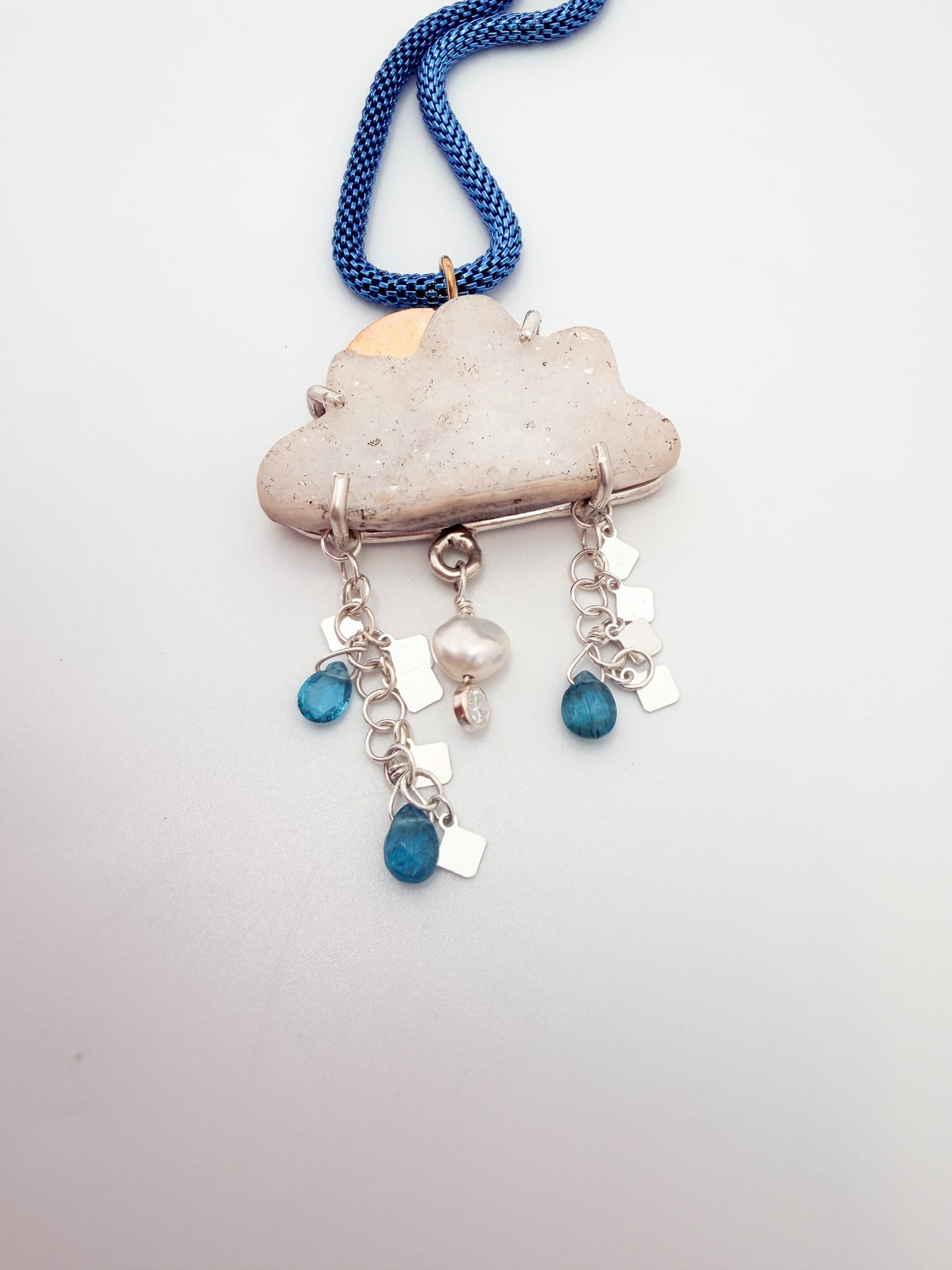 Druzy Cloud Blue Necklace