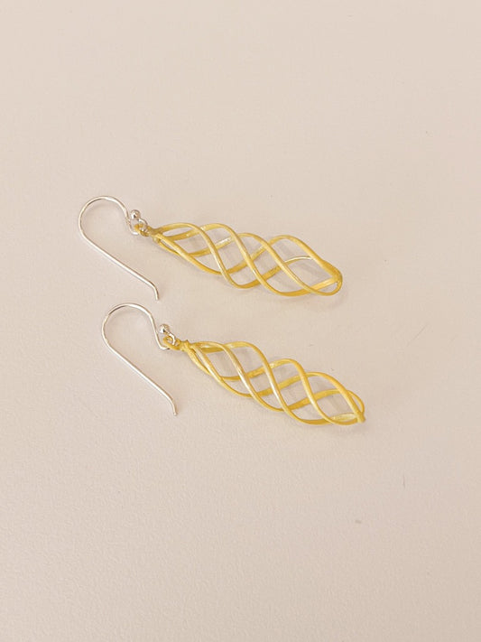 Yellow Swirl Earrings