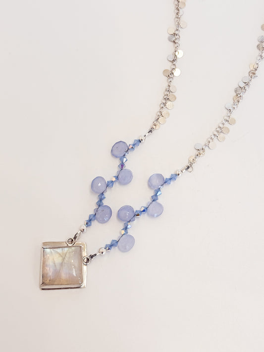 Moonstone and Chalcedony Necklace