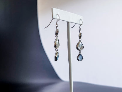 Moonstone and Aquamarine Earrings