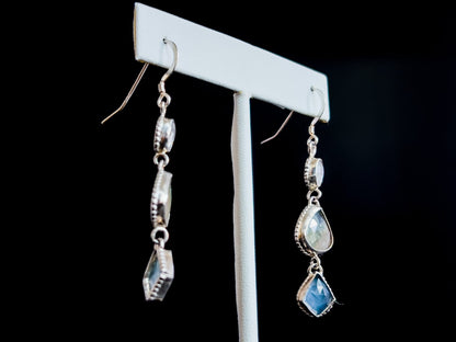 Moonstone and Aquamarine Earrings