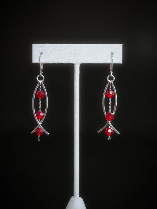 Criss Cross Sterling Silver Earrings