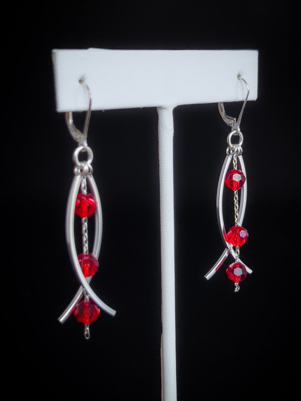 Criss Cross Sterling Silver Earrings