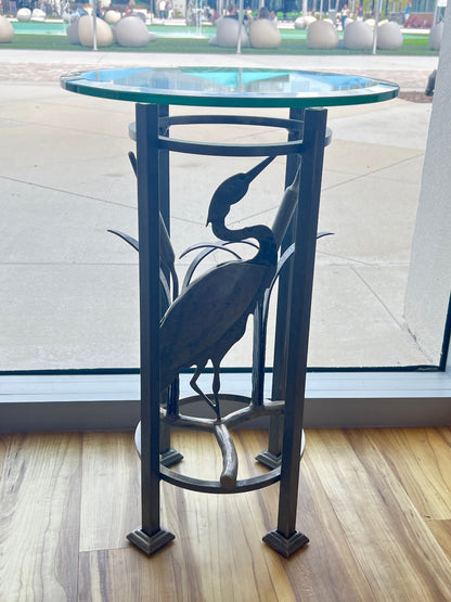 Custom Metalwork Table with Egret
