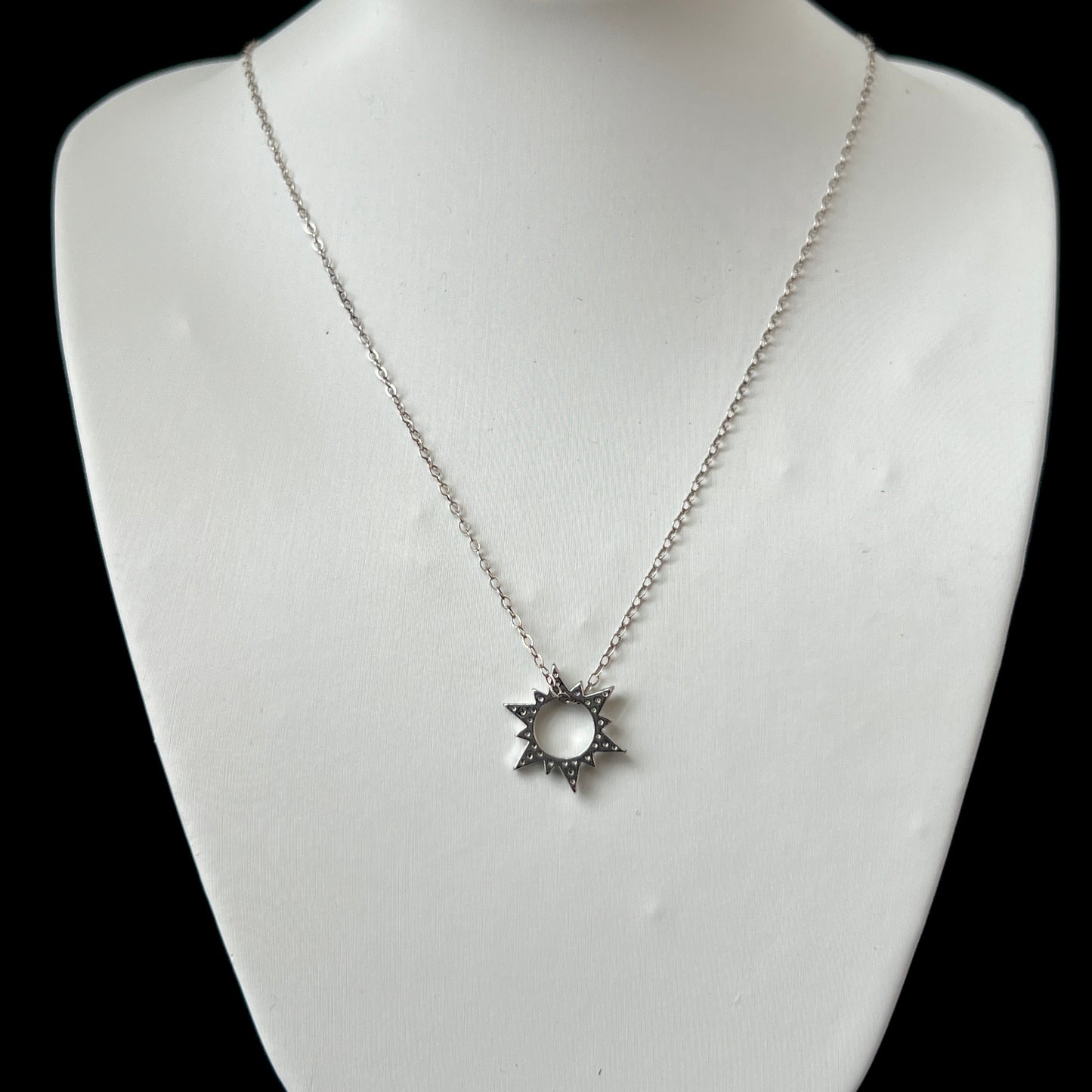 Silver Sunburst Necklace