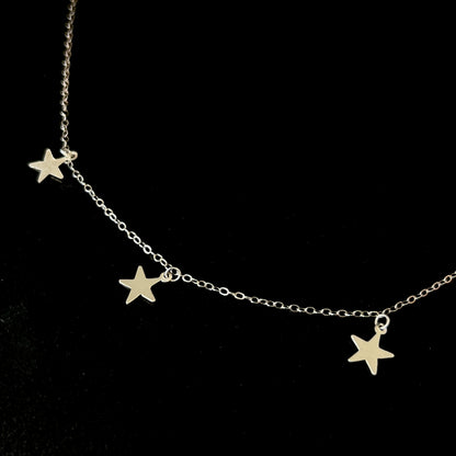 Silver Star Charm Chain Necklace