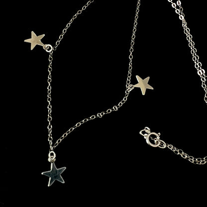 Silver Star Charm Chain Necklace