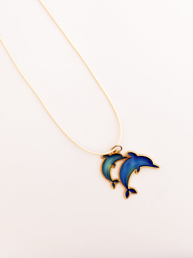 Double Dolphins Necklace