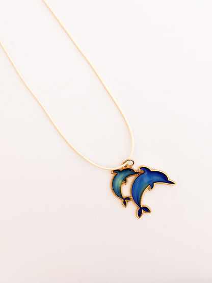 Double Dolphins Necklace